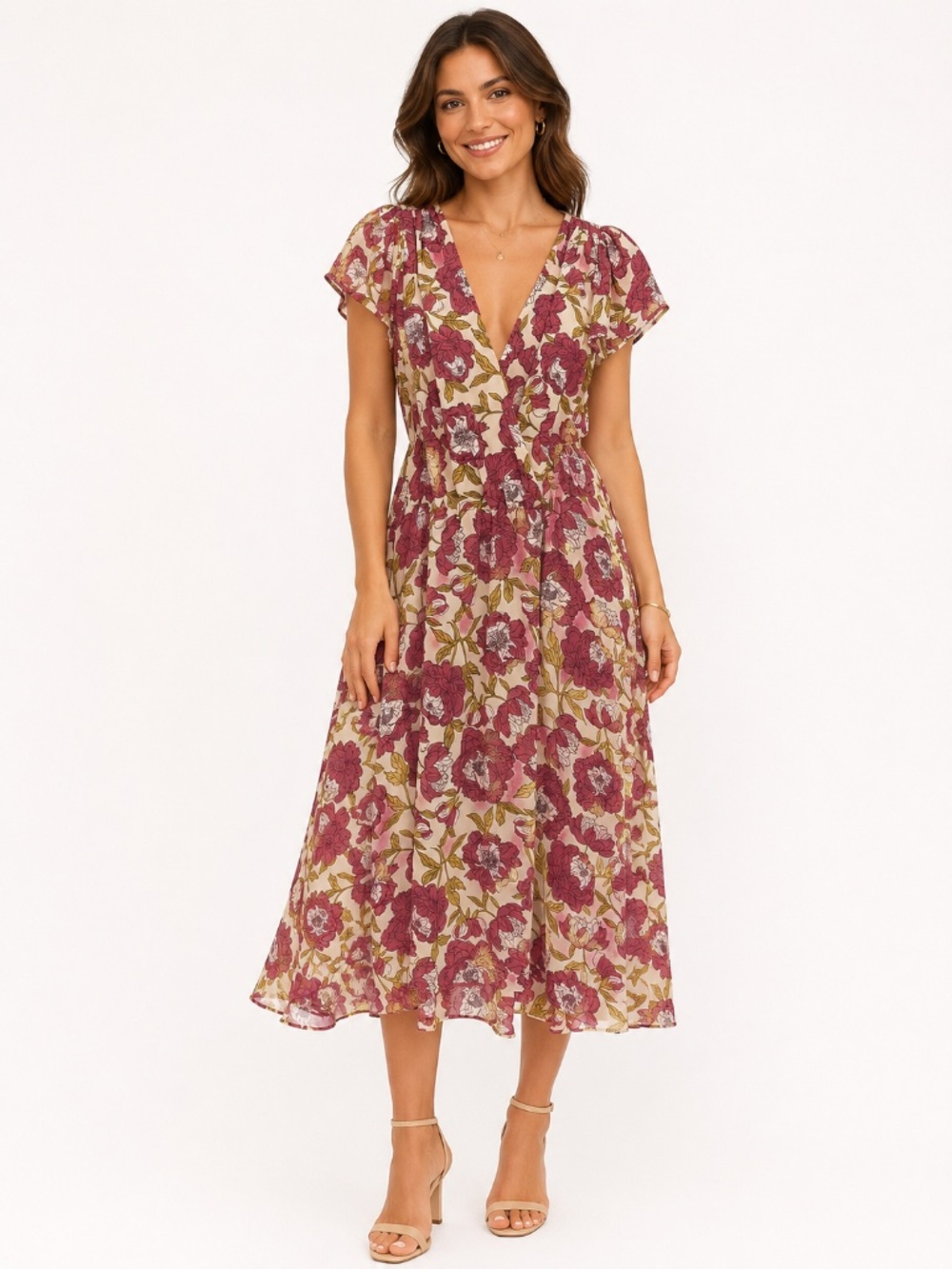 Leith Dress M Cottagecore Pink